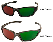 Red & Green Wraparound Glasses - 153160