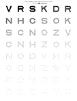 Pelli Robson Contrast Sensitivity Chart