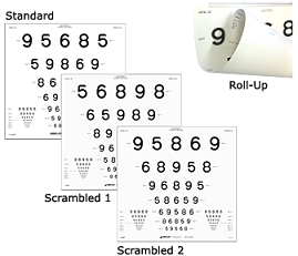 LEA NUMBERS 15-Line Translucent ETDRS-Style Distance Chart for Cabinet