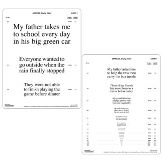 MNREAD Acuity Chart Card 1 - White